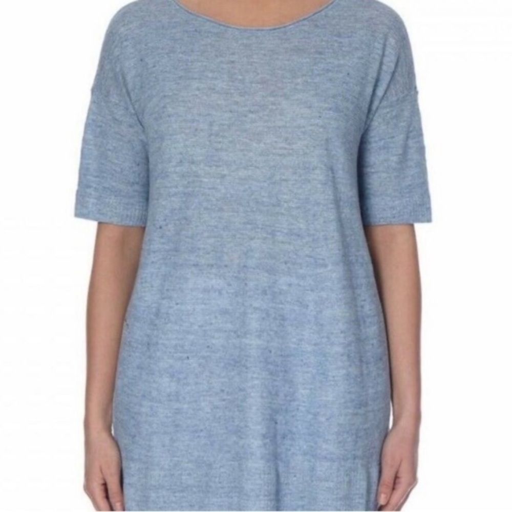 Eileen Fisher Bateau Neck Box Blouse - Picture 2 of 5
